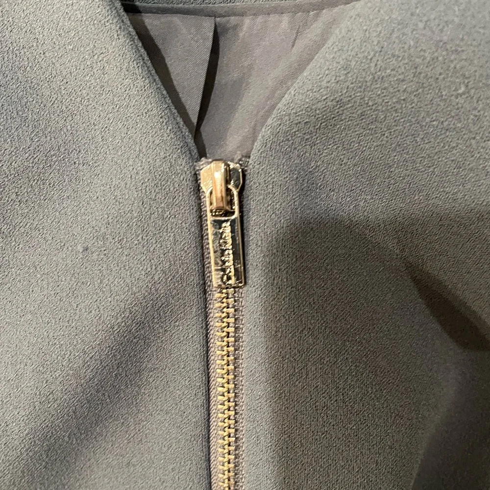 Calvin Klein Zip Up Slate Blue Blazer - Picture 6 of 8